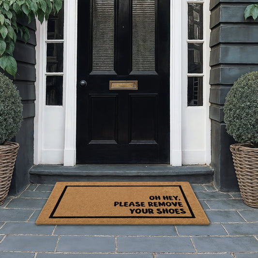 Please remove your shoes large double door mat(120×60 cm)