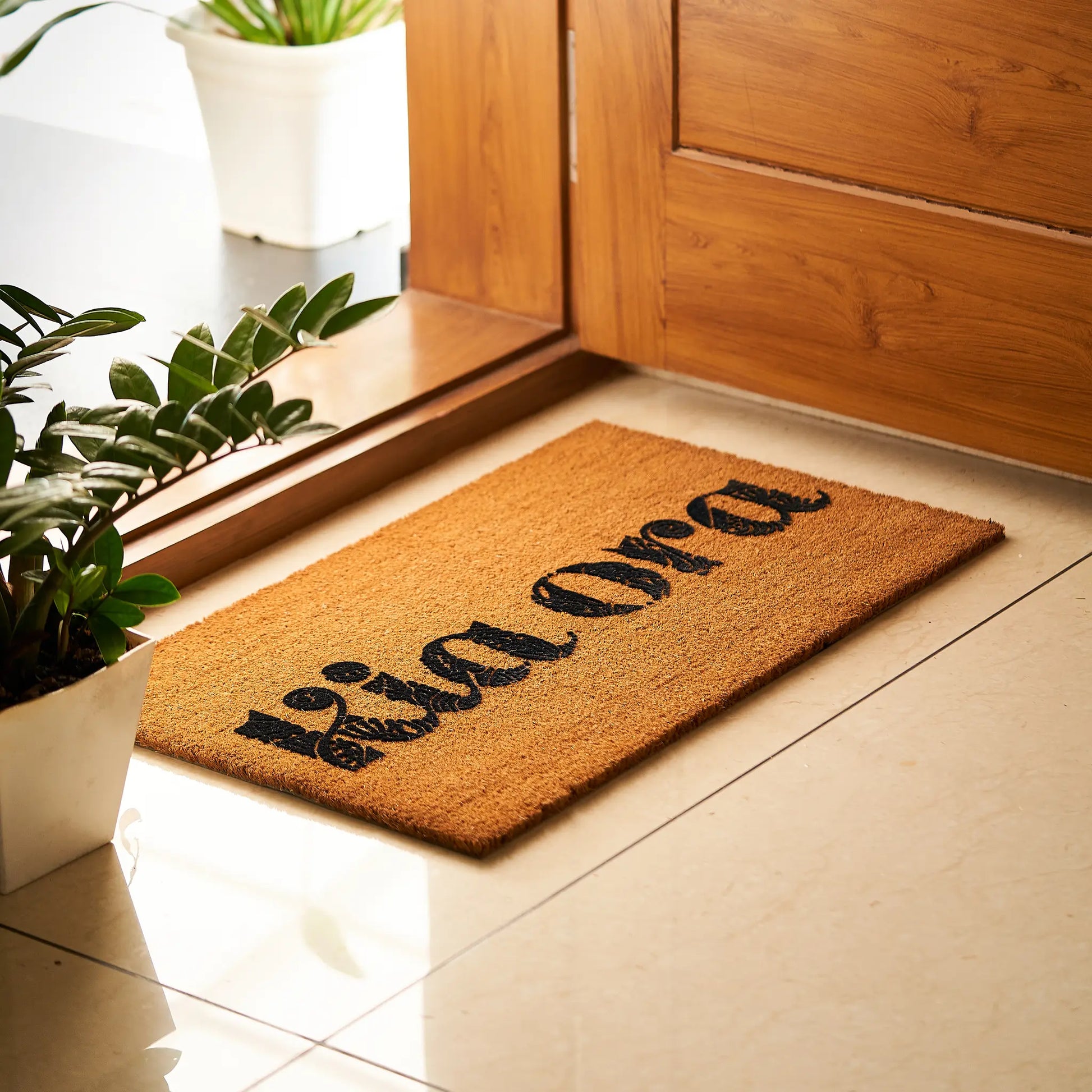 Stylish Kia Ora Coir Doormat NZ