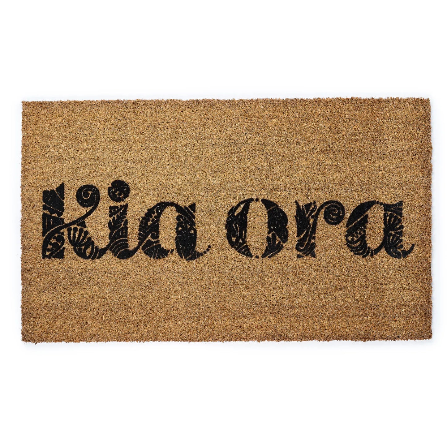 Stylish Kia Ora Coir Doormat NZ