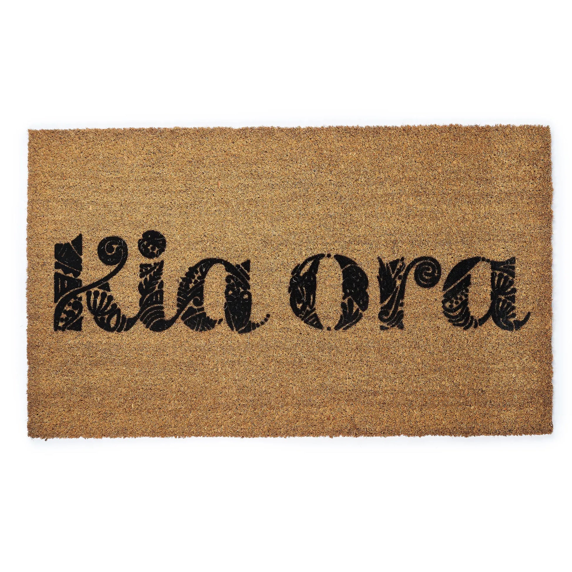 Stylish Kia Ora Coir Doormat NZ