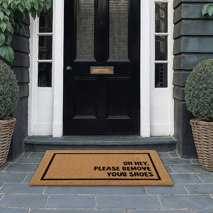 Please remove your shoes large double door mat(120×60 cm)
