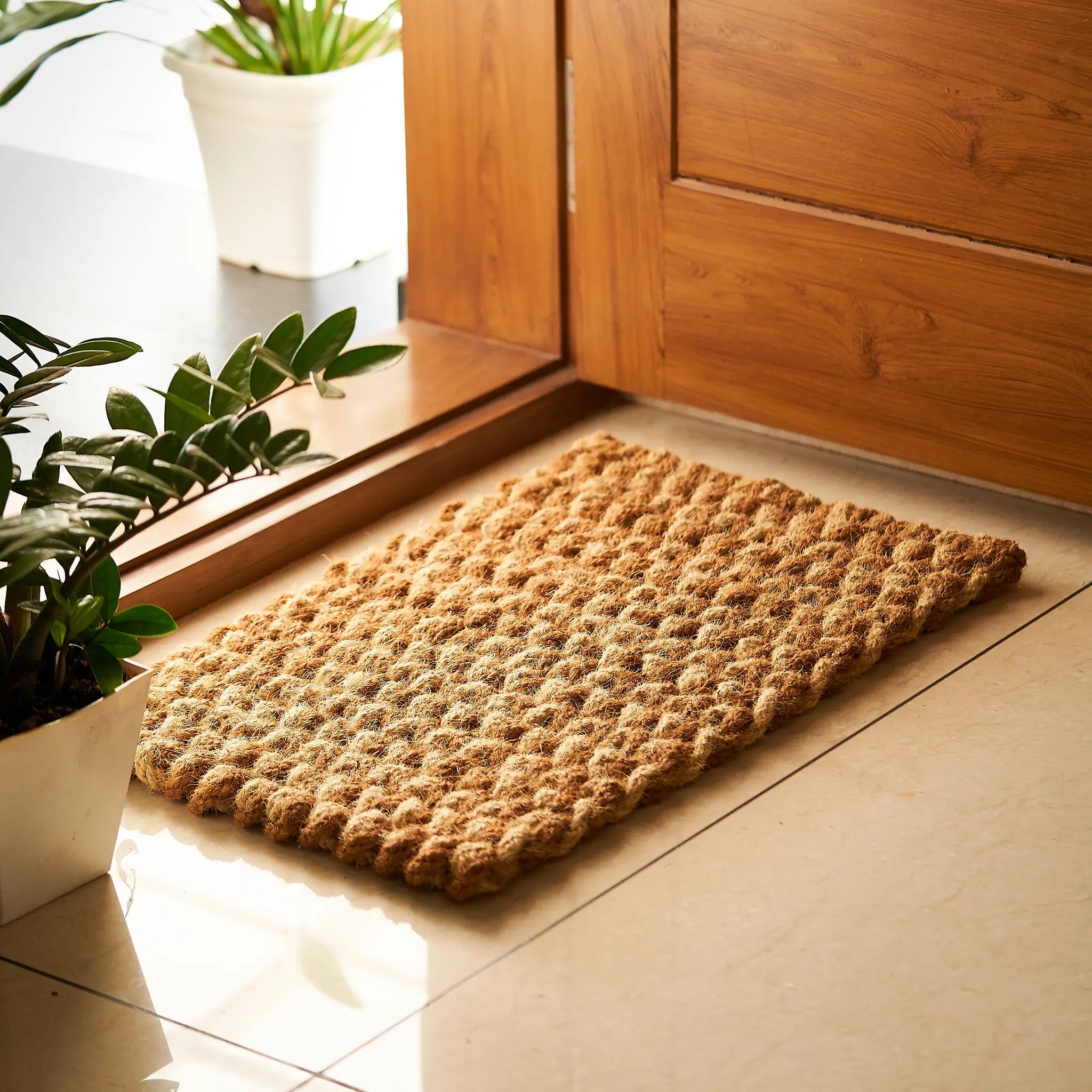 Buy Braided Coir Rope Mat NZ | Rustic & Durable Entryway – Dormatt